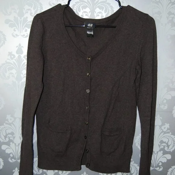 H&M Sweaters Hm Womens Button Down Cardigan S Chocolate Brown